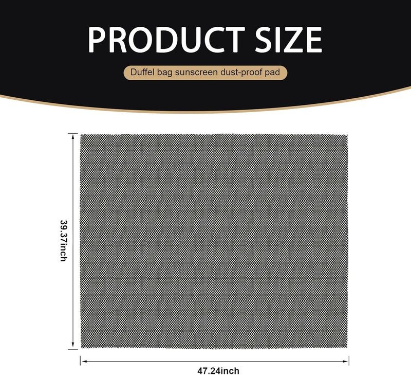 Arwrilt 1 PCS Car Roof Non-Slip Rug Pad, 47" x 39" Roof Cargo Bag Protective Mat, PVC Car Roof Storage Bag Protective Mat, Roof Rack Accessory, for Most Vehicles (Black) - Image 2